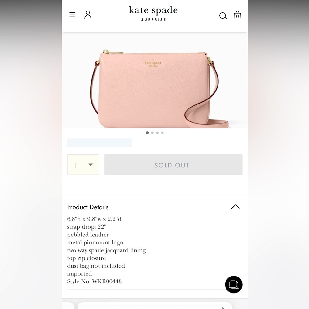 Kate Spade triple gusset Leila crossbody